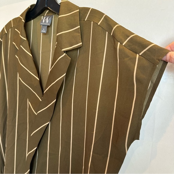 Worthington striped faux wrap collared top - Picture 5 of 5
